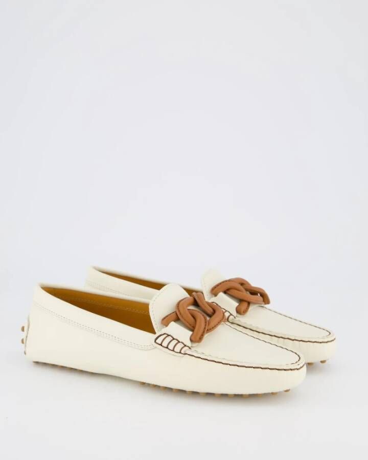 TOD'S Witte Catena Loafers White Dames