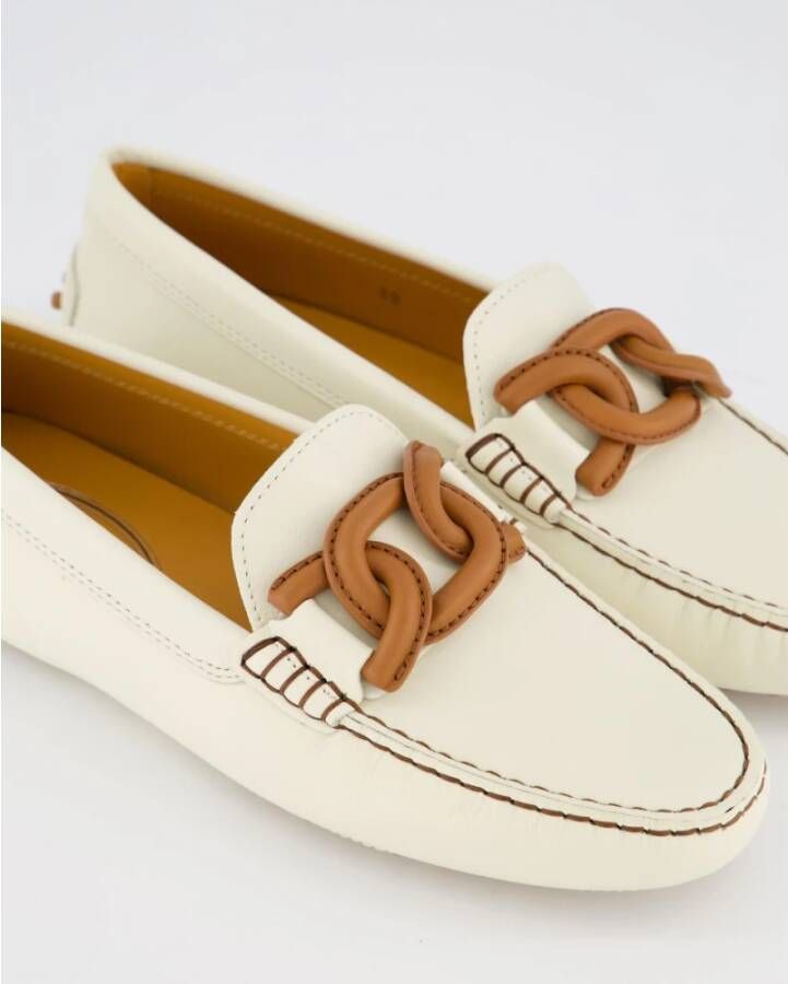 TOD'S Witte Catena Loafers White Dames