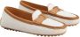 TOD'S Witte katoenen en linnen loafers Multicolor Dames - Thumbnail 2