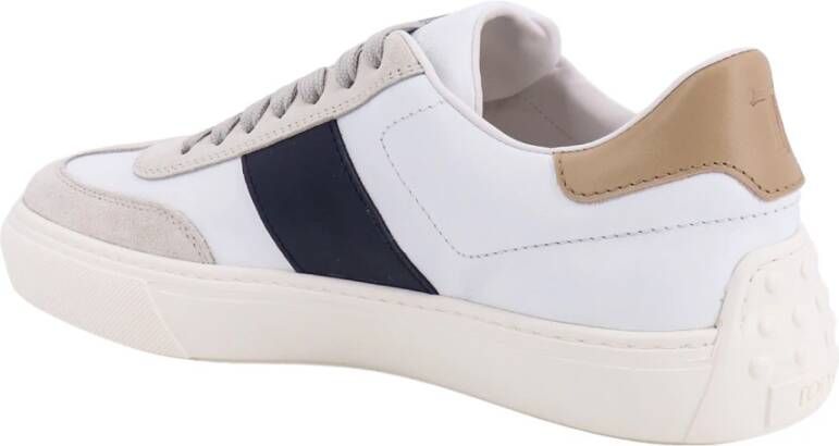 TOD'S Witte Leren en Suède Sneakers voor Heren Wit Heren