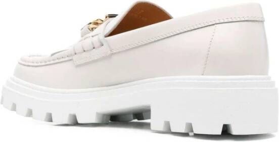 TOD'S Witte Leren Instapper White Dames