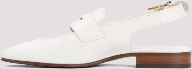 TOD'S Witte Leren Penny Loafers White Dames