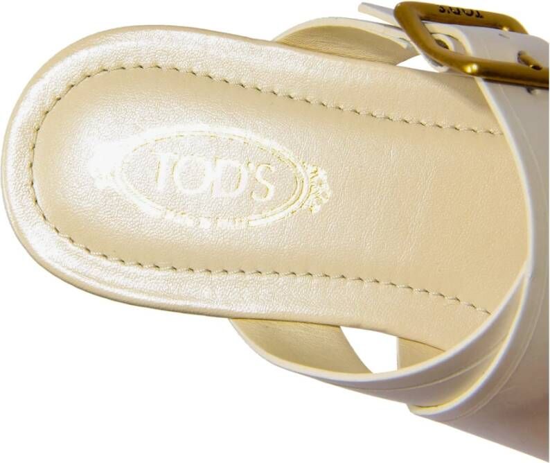 Tod's Witte leren sandalen met gesp