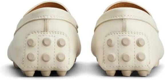 TOD'S Witte Leren Schoenen met Kettingmotief White Dames