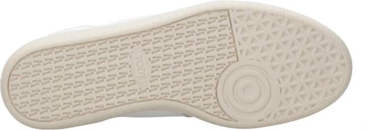 Tod's Witte Leren Sneakers met Ingedrukt Logo