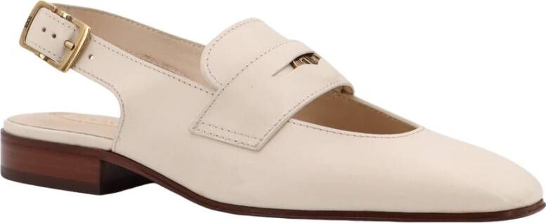 TOD'S Witte Loafer Schoenen met Verstelbare Band White Dames