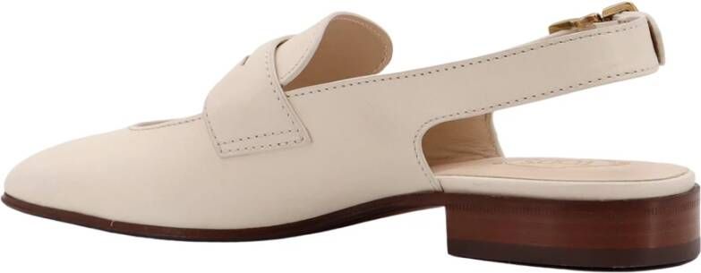 TOD'S Witte Loafer Schoenen met Verstelbare Band White Dames