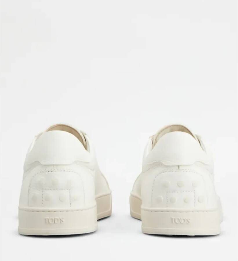 Tod's Witte Minimalistische Sneakers met Logo