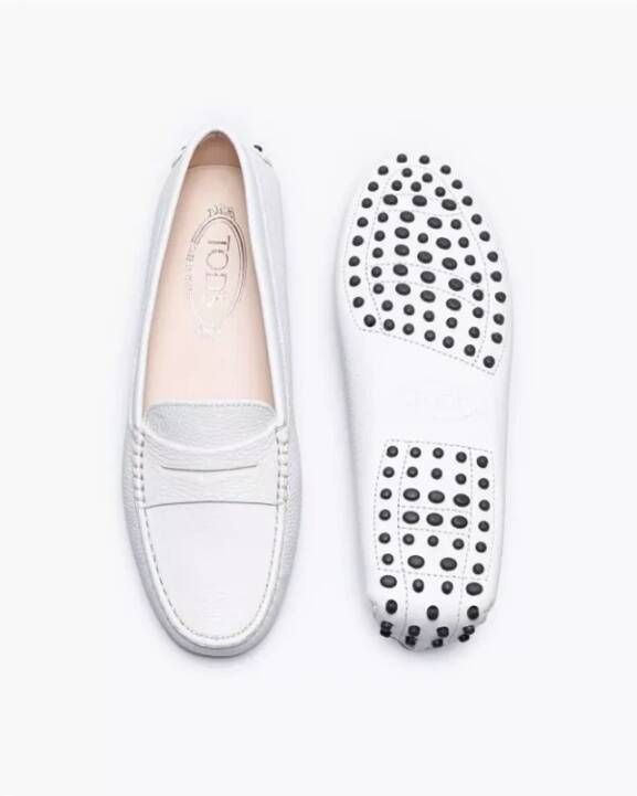 TOD'S Witte Mocassins met Decoratieve Tab White Dames