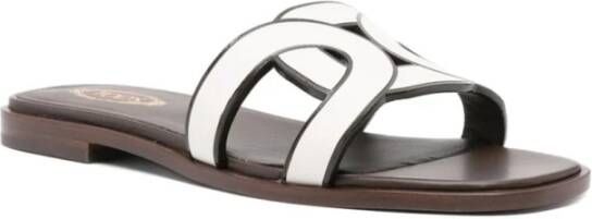 TOD'S Witte Sandalen Sand.cuoio White Dames