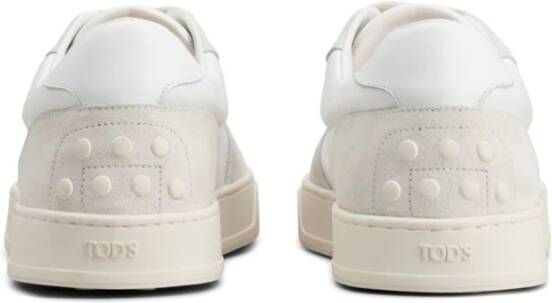 Tod's Witte Sneakers Paneelontwerp Logo Print