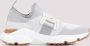 TOD'S Grijze Gebreide Sneakers met Leren Ketting Gray Dames - Thumbnail 16