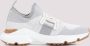TOD'S Grijze Gebreide Sneakers met Leren Ketting Gray Dames - Thumbnail 17