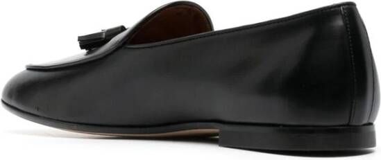 TOD'S Zwart Leren Kwast Detail Amandel Teen Black Heren