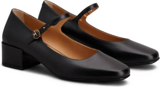 Tod's Zwarte Blokhak Enkelband Schoenen