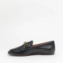 TOD'S Zwarte gehamerde leren instapper Black Dames - Thumbnail 4