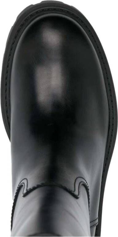 TOD'S Zwarte Gomma-laarzen met decoratieve gesp Zwart Dames