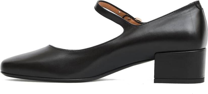 Tod's Zwarte leren ballerina met enkelband