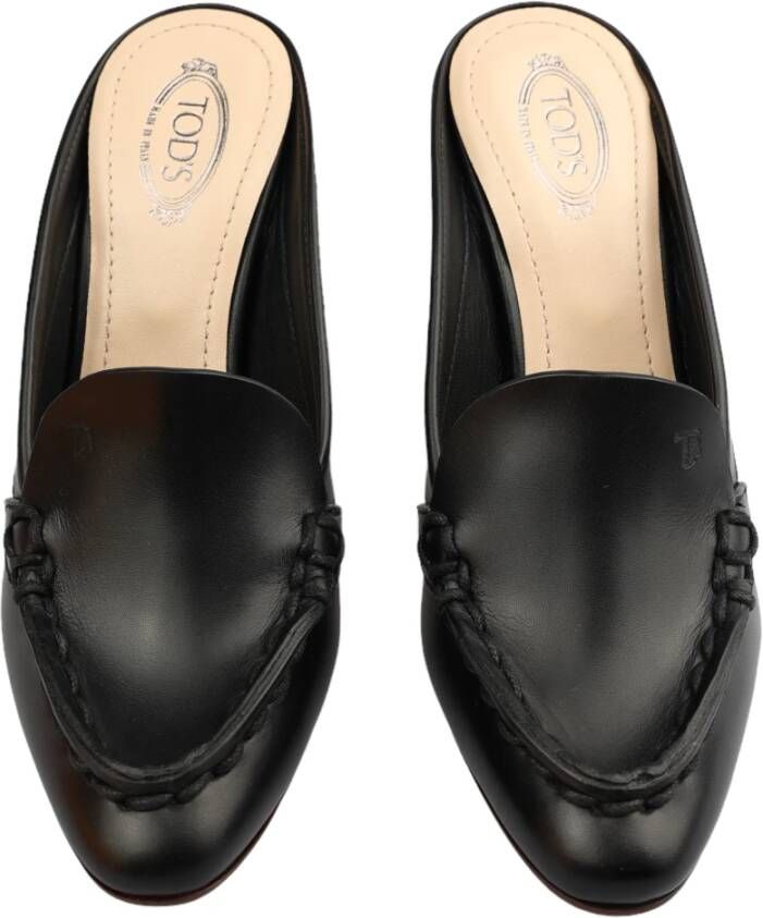 TOD'S Zwarte leren Decollete schoenen Black Dames