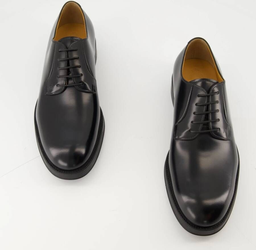 Tod's Zwarte Leren Veterschoenen Stijlvol - Foto 2