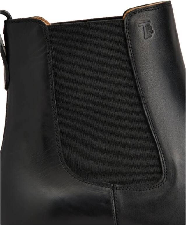 Tod's Zwarte Leren Enkellaarzen