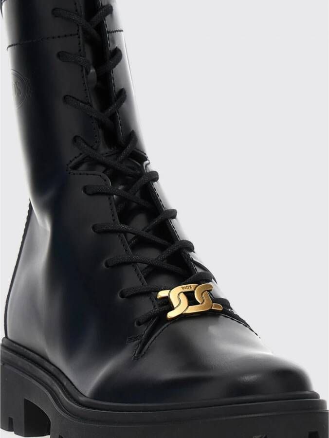 Tod's Zwarte leren enkellaarsjes