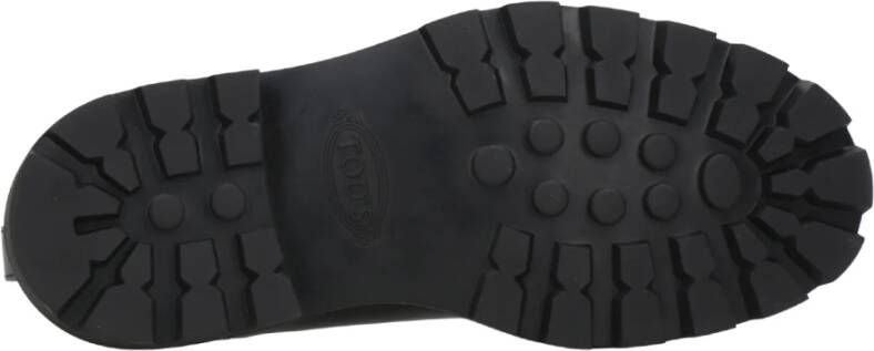 TOD'S Zwarte Leren Enkellaarzen Zwart Heren