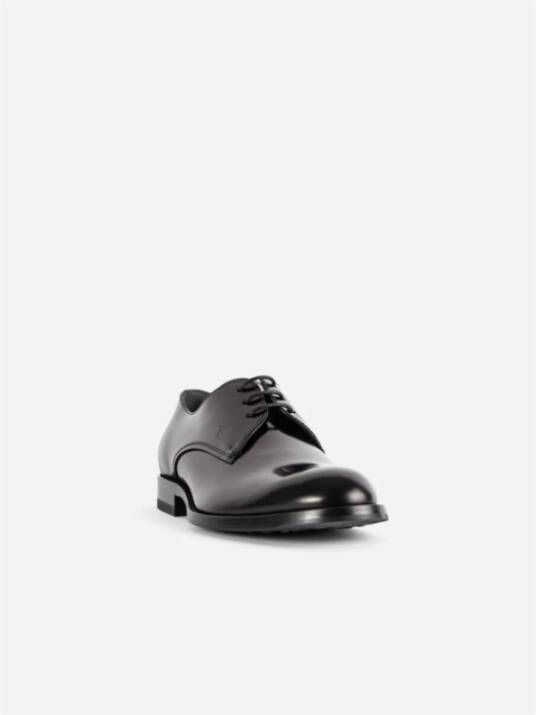Tod's Zwarte leren formele veterschoenen