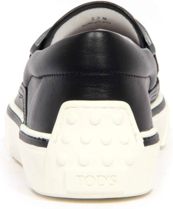 Tod's Zwarte leren instap casual schoenen