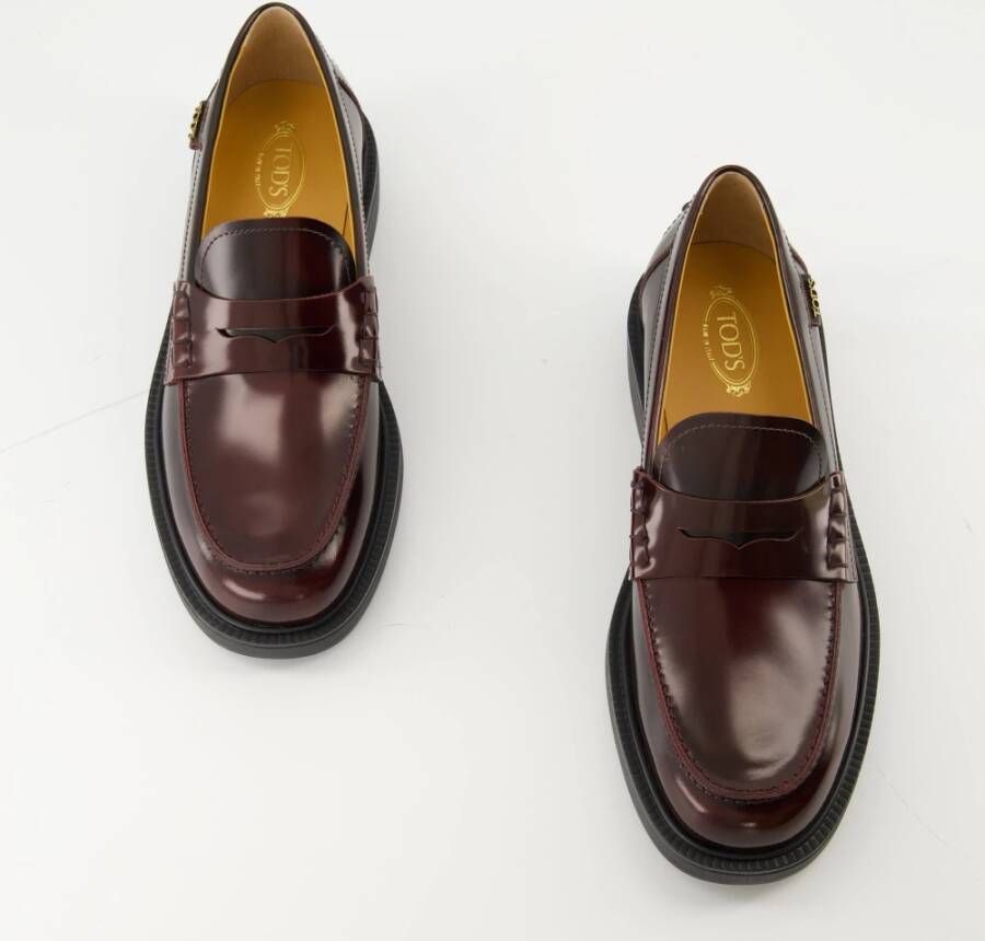 Tod's Zwarte leren instap mocassins