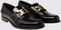 TOD'S Zwarte leren loafers met gouden hardware Brown Heren - Thumbnail 2