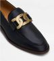 Tod's Zwarte Leren Loafers met Metalen Ketting - Thumbnail 2