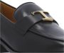 Tod's Zwarte leren loafers met metalen logo - Thumbnail 2