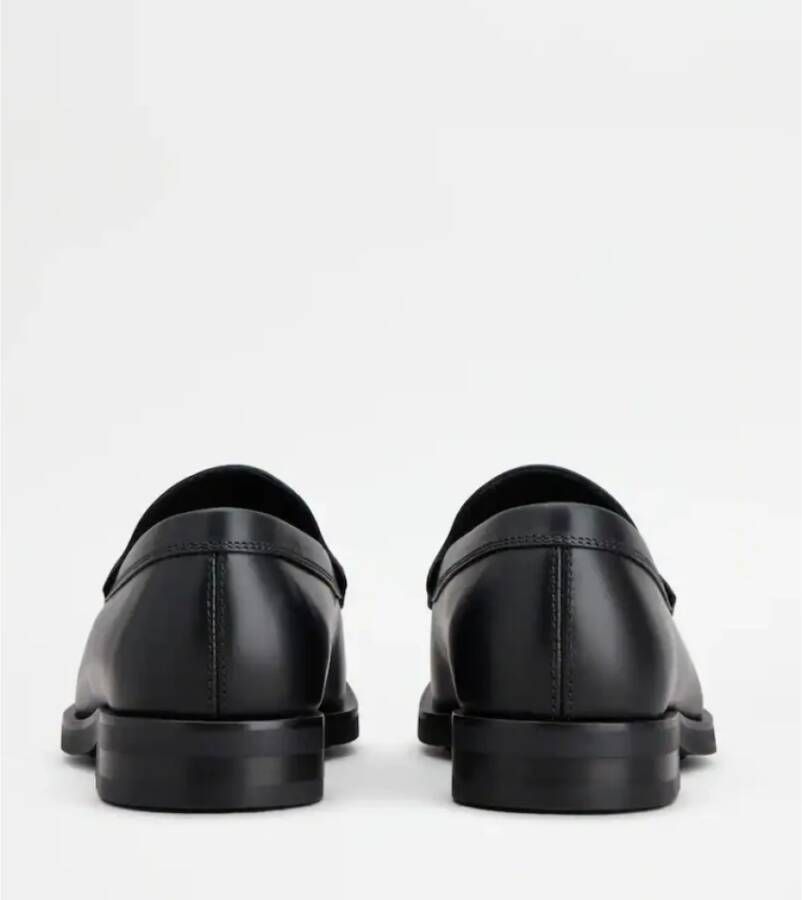 TOD'S Zwarte Leren Mocassin Schoenen Black Heren