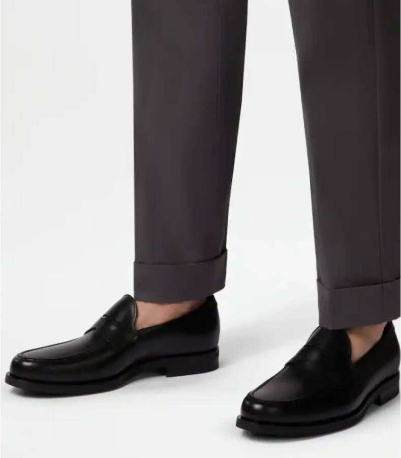 TOD'S Zwarte Leren Mocassin Schoenen Black Heren