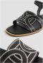 TOD'S Zwarte leren platte sandalen Black Dames - Thumbnail 6