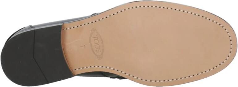 Tod's Zwarte Leren Sandalen met Tods Monogram