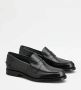 TOD'S Zwarte Mocassin Leren Platte Schoenen Black Heren - Thumbnail 2