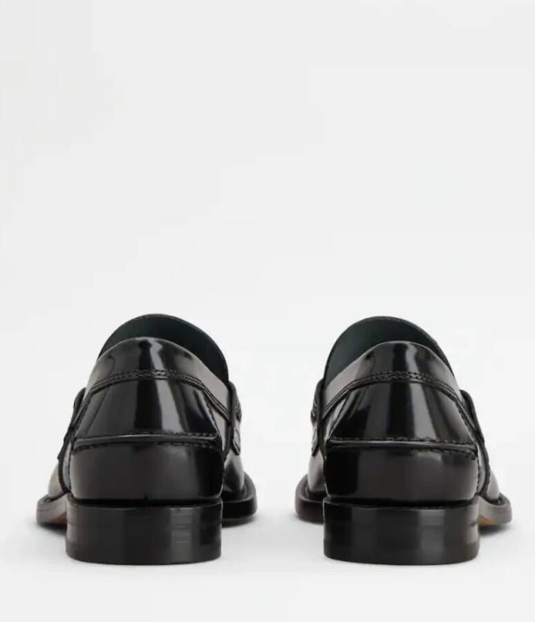 TOD'S Zwarte Mocassin Leren Platte Schoenen Black Heren