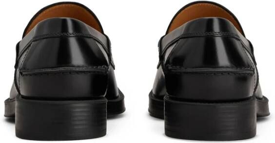 Tod's Zwarte Penny Slot Leren Schoenen