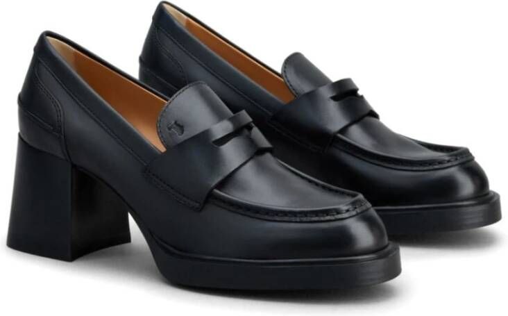 TOD'S Zwarte platte schoenen Elegant stijl Black Dames