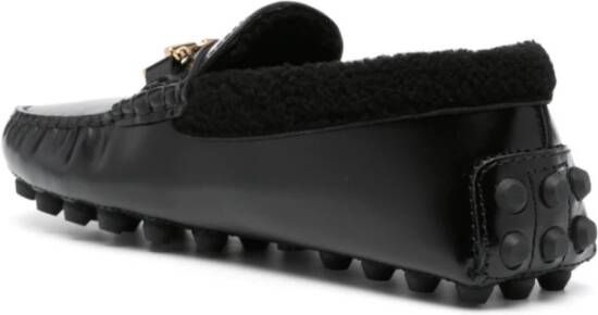 TOD'S Zwarte platte schoenen Gommino Macro Black Dames