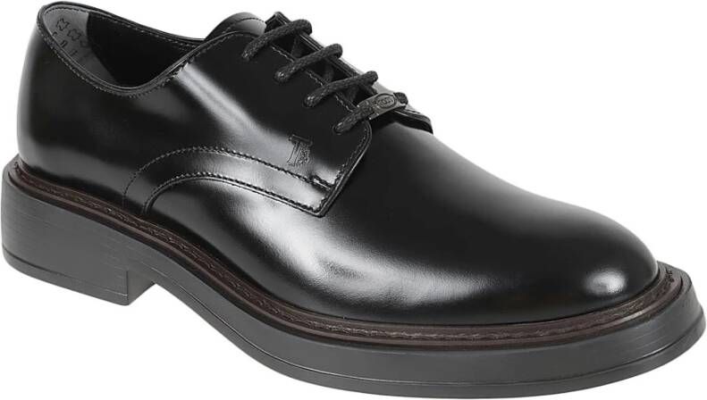 TOD'S Zwarte platte schoenen voor heren Black Heren