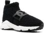 TOD'S Zwarte Shearling Logo-Plaque Trainers Black Dames - Thumbnail 5