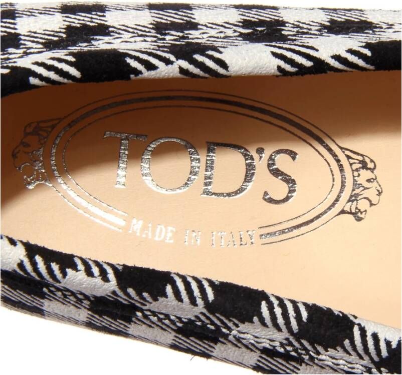 Tod's Zwarte Suède Check Loafer