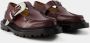 Toga Pulla Bordeaux Leren Loafers Puntige Neus Red Dames - Thumbnail 2