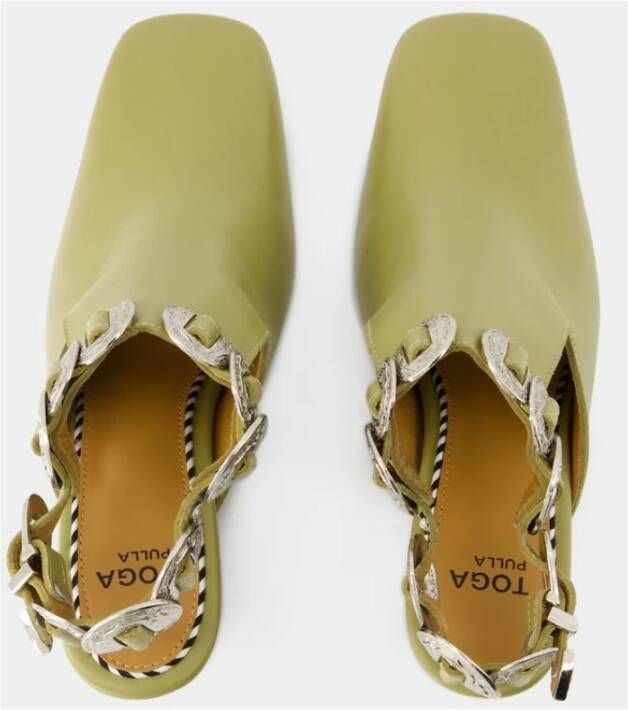 Toga Pulla Khaki Leren Sandalen met Drievoudige Bandjes