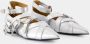 Toga Pulla Zilveren Leren Puntige Ballerina's Gray Dames - Thumbnail 3