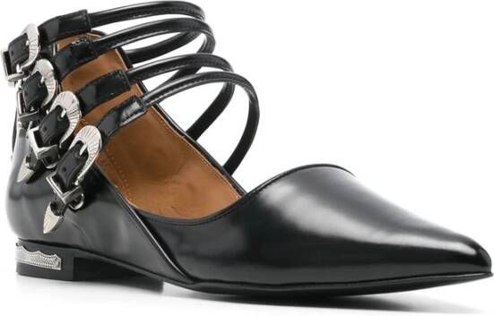 Toga Pulla Zwarte Leren Rits Schoenen
