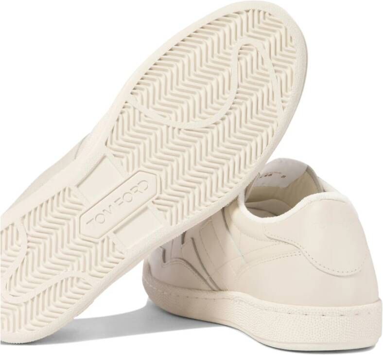 Tom Ford Beige Sneakers met Vetersluiting